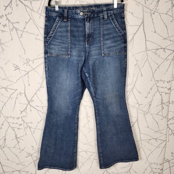 American Eagle Outfitters Denim - American Eagle Stretch Denim Curvy Super High Rise Flare Jeans